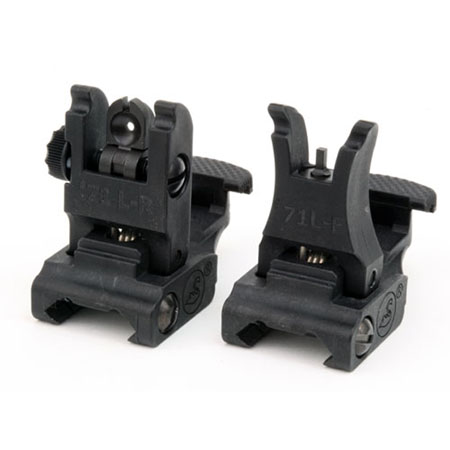 Tactical A.R.M.S. #71L-F/R Set Front & Rear Sight Set Black/Tan